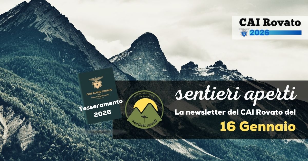 La Newsletter del CAI Rovato – 16 Gennaio 2026