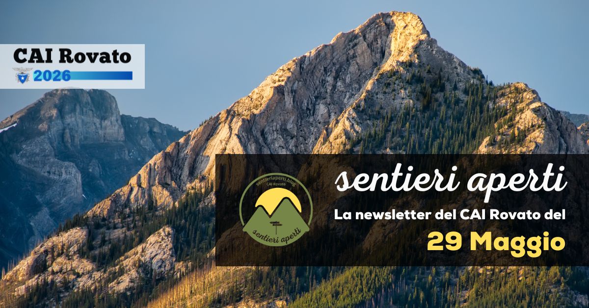 La Newsletter del CAI Rovato – 29 Maggio 2026
