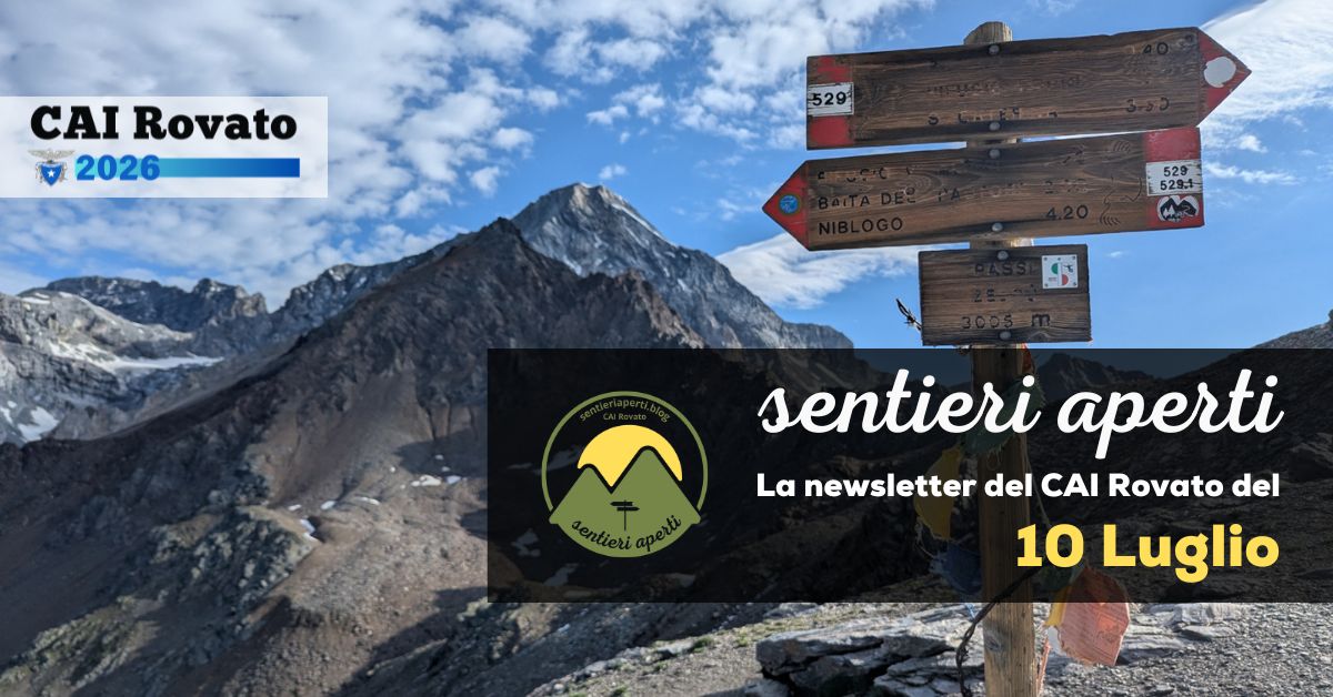 La Newsletter del CAI Rovato – 10 Luglio 2026