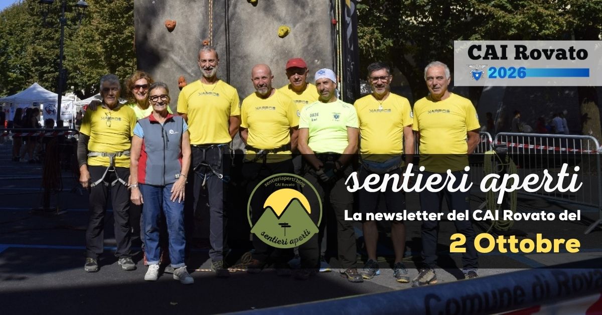 La Newsletter del CAI Rovato – 2 Ottobre 2026